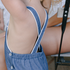 baby washed chambray short overall