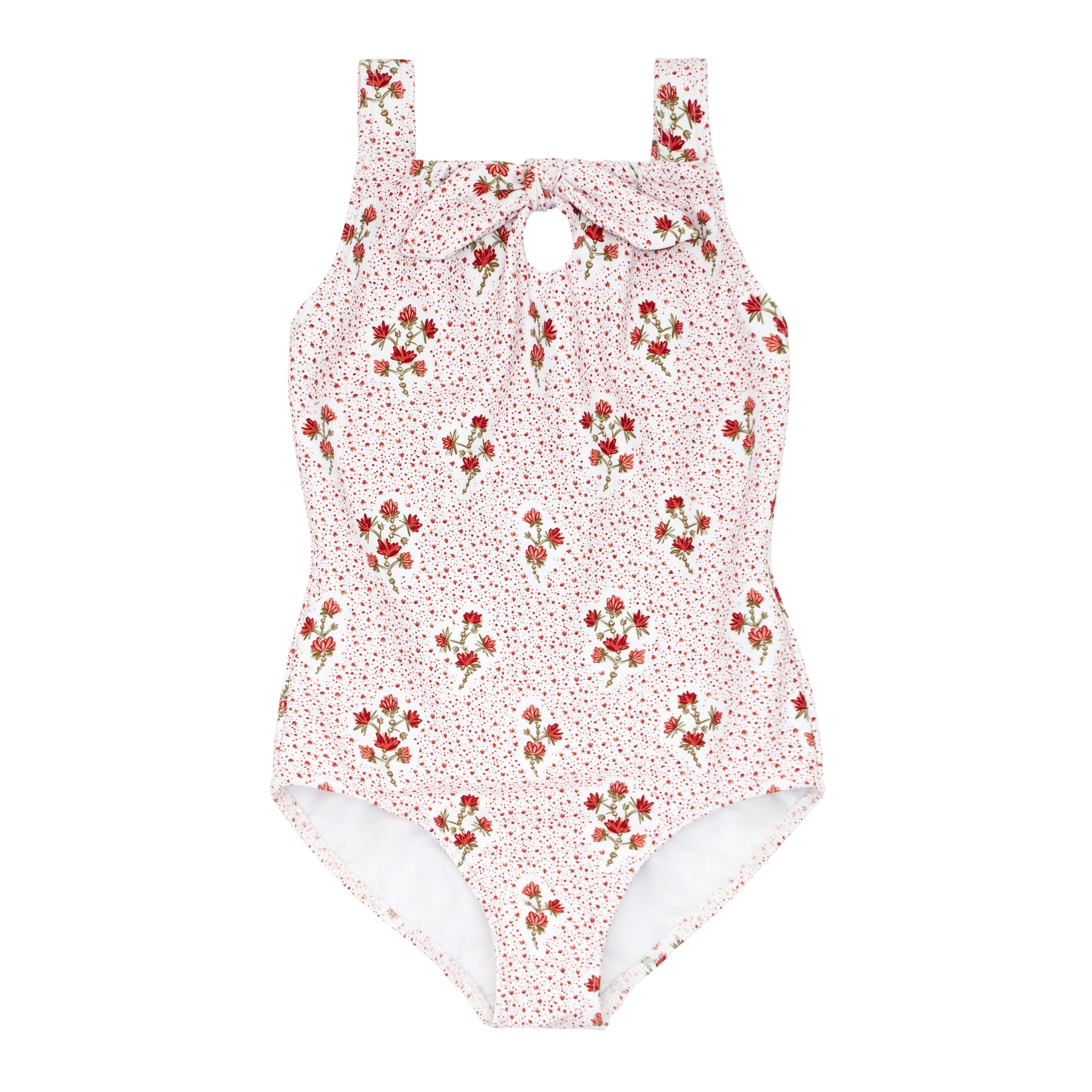 girls raspberry red gathered one piece