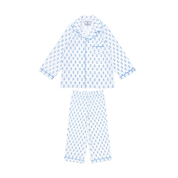 minnow x petite plume unisex botanical block print pajama set