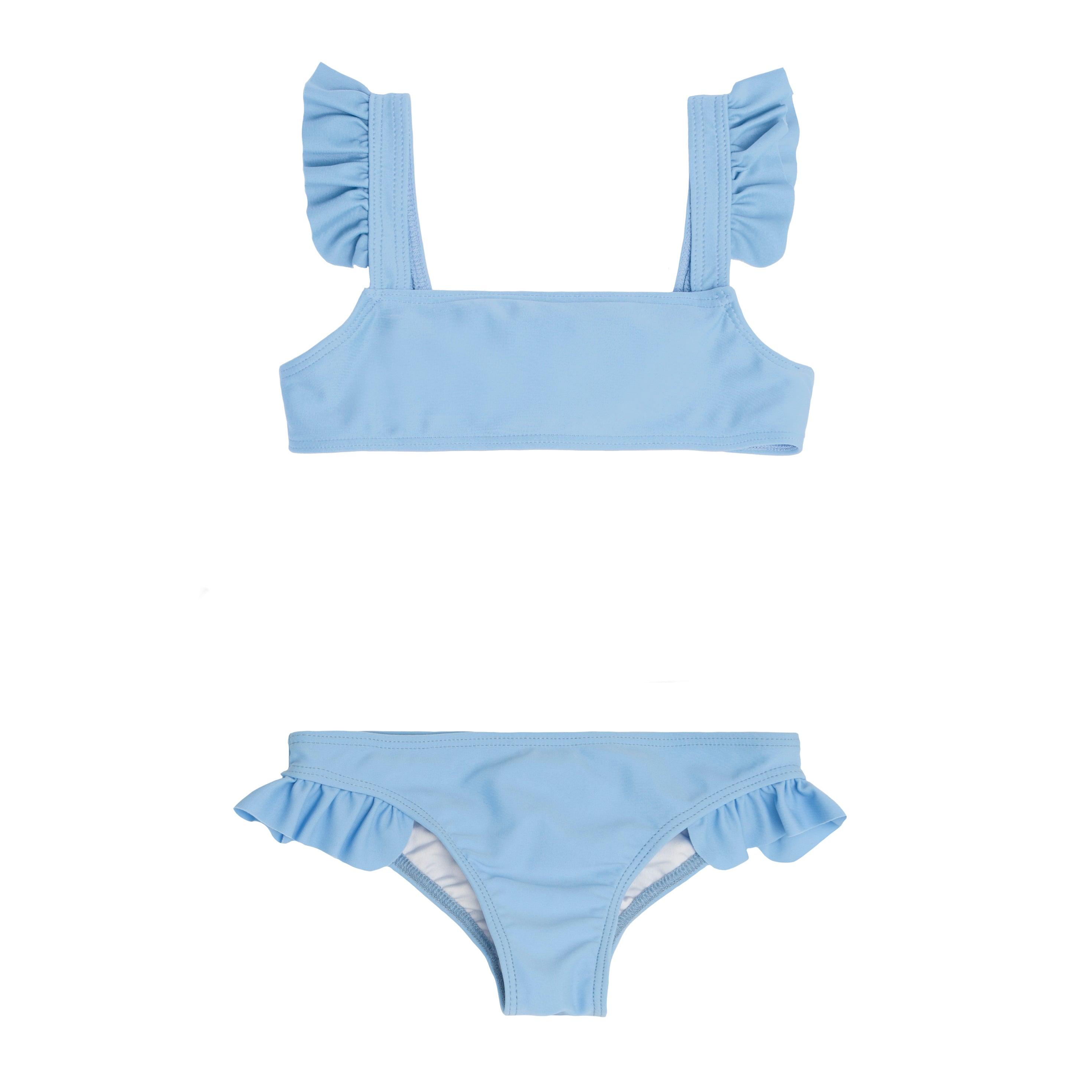 girls peri blue tie back bikini – minnow