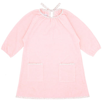 girls pink french terry dress