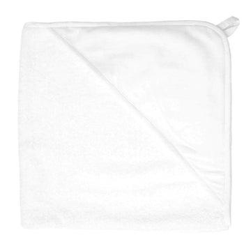 louelle white linen hooded towel and wash glove