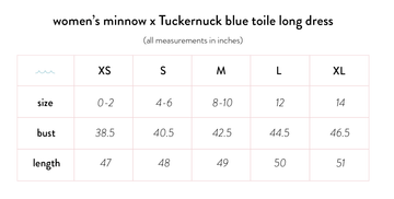 minnow x tuckernuck women's blue toile long dress