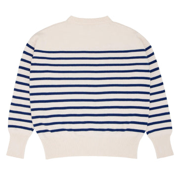 women's breton stripe knit sweater