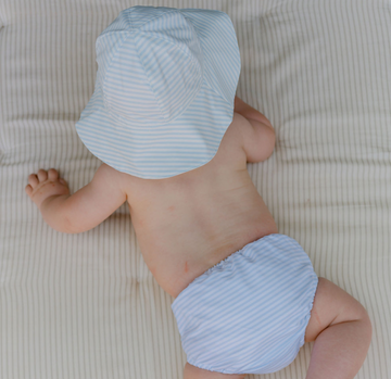 baby powder blue stripe diaper cover
