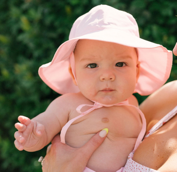 baby pale pink sun hat