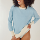 women's pacific blue knit sweater