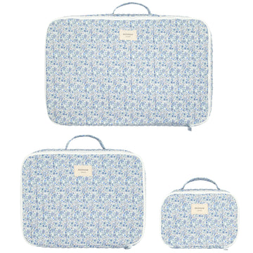 slate floral packing cubes