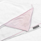 louelle palm beach pink stripe hooded towel