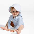 baby white french terry sun hat