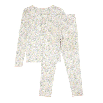 girls wildflower bouquet pima pajamas set