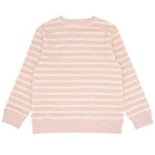 unisex pink and cream stripe terry sweatshirt