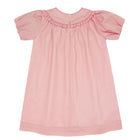 girls camellia pink dot puff sleeve dress