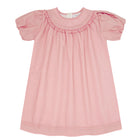 girls camellia pink dot puff sleeve dress