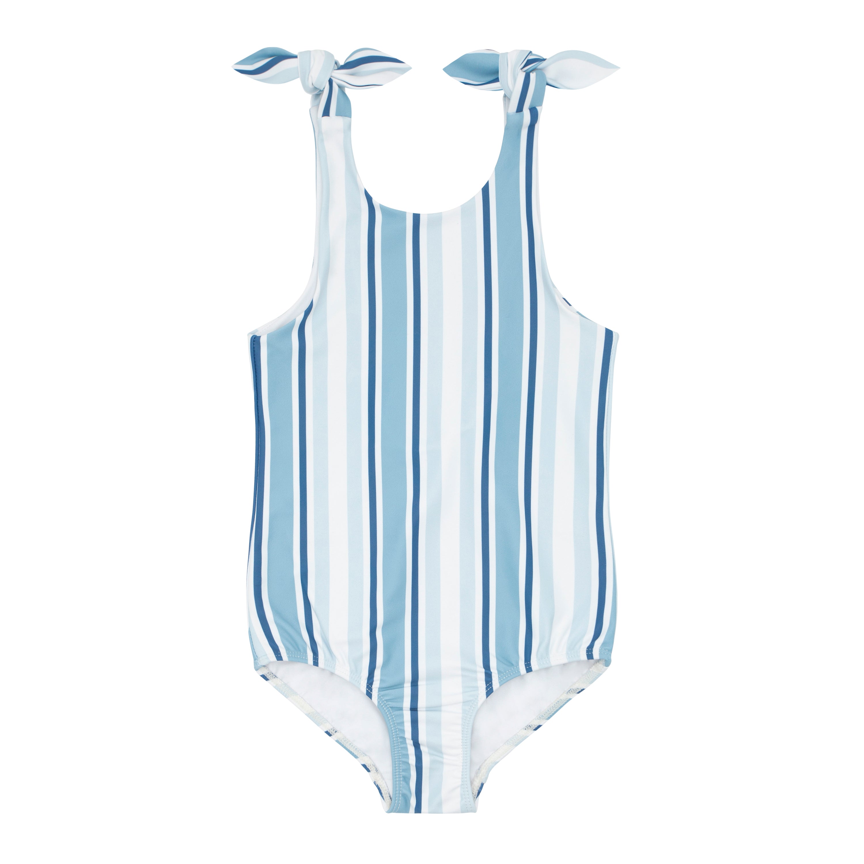 girls freshwater stripe tie knot one piece | minnow swim