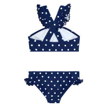 girls atlantic dot v-neck crossover bikini