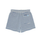 unisex cream and denim blue stripe shorts
