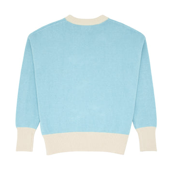 women's pacific blue knit sweater