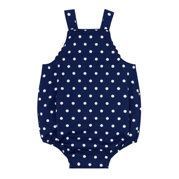 baby atlantic dot scalloped bubble romper