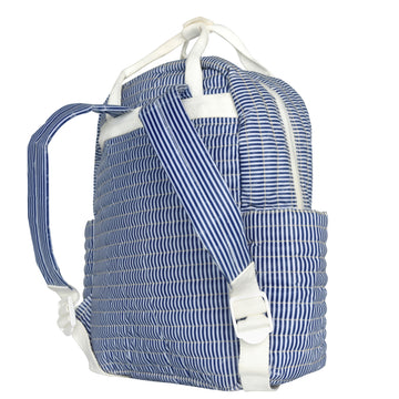 navy stripe everyday coated backpack