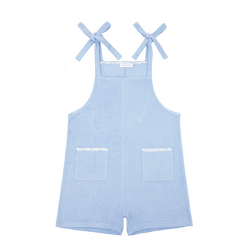 girls briland blue french terry romper