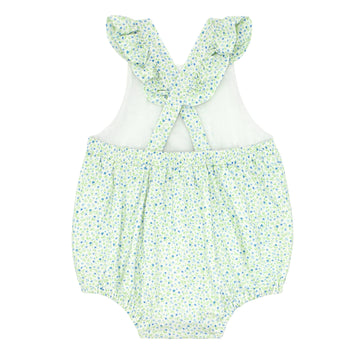 baby girls hibiscus ditsy bubble romper