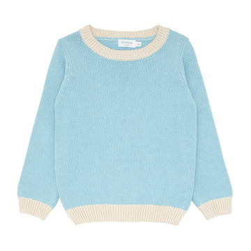 unisex pacific blue knit sweater