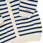 unisex breton stripe knit cardigan