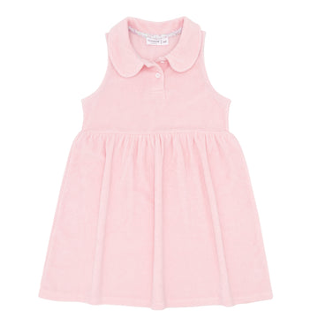 girls pink french terry tennis dress