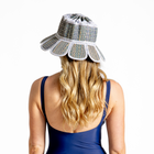 lorna murray x minnow slate floral and blue crosshatch women's manhattan hat