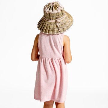 girls pink french terry tennis dress