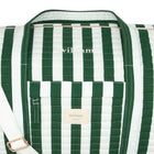 charleston green cabana stripe weekender bag