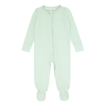 baby pistachio stripe holiday pajama bundle