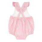 baby girls pink guava gingham bubble romper