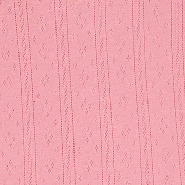 girls pink guava pointelle puff sleeve shirt