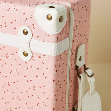olli ella pink daisies see-ya suitcase