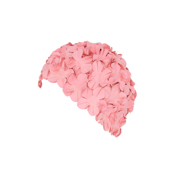 kids pink petal swim cap