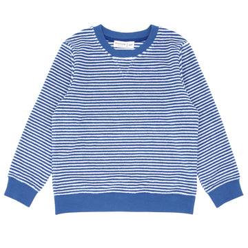 unisex cove blue stripe french terry sweatshirt