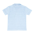 boys powder blue stripe french terry polo shirt