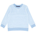 unisex powder blue stripe french terry sweatshirt
