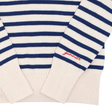women's breton stripe knit sweater
