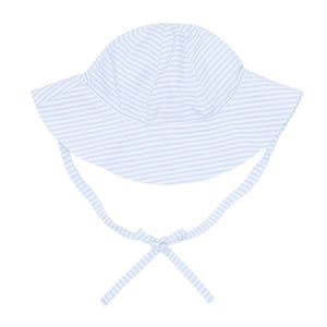 baby powder blue stripe sun hat