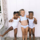girls bahamian blue stripe ruffle bikini