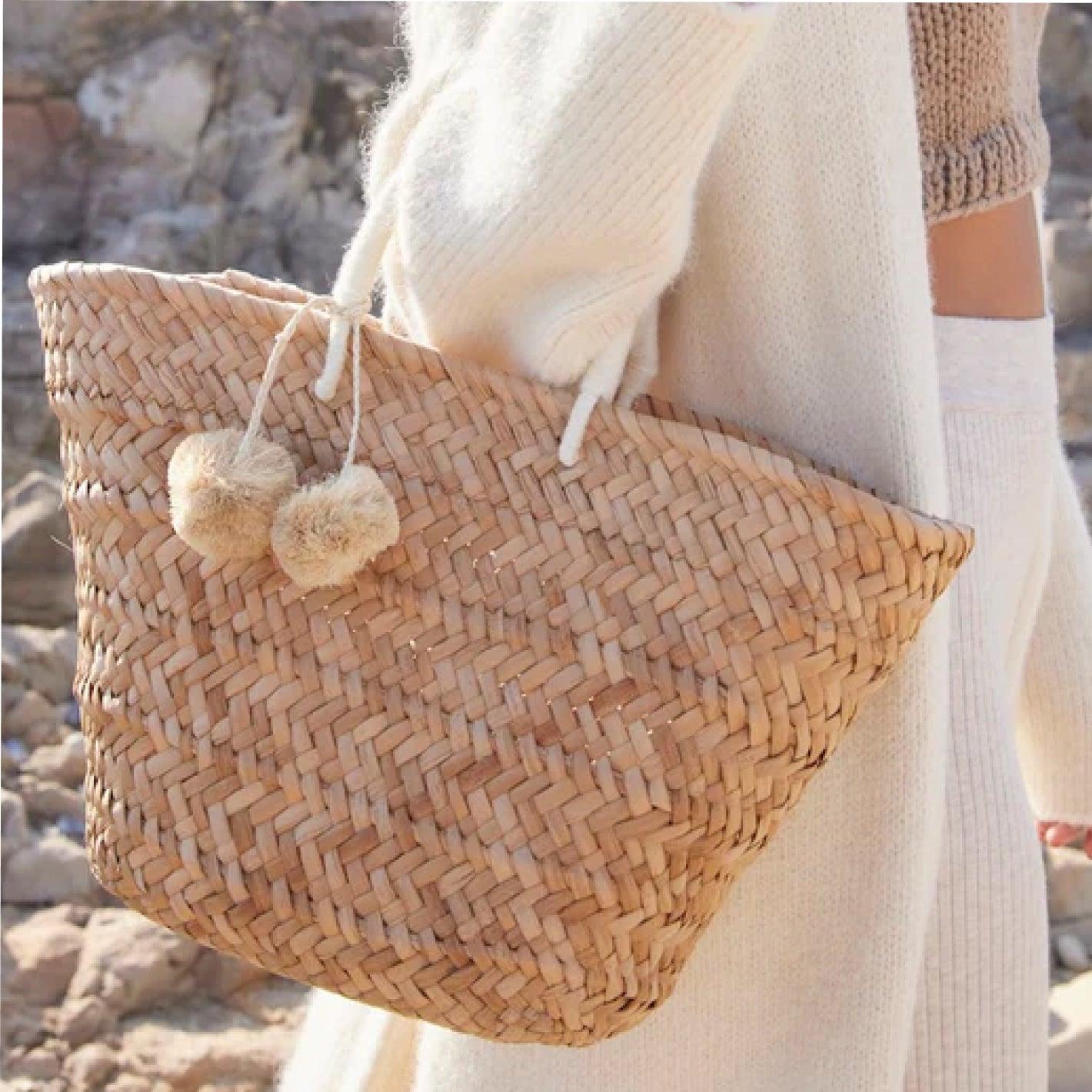 kayu st. tropez straw tote minnow