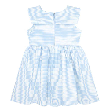 girls powder blue stripe sailor dress
