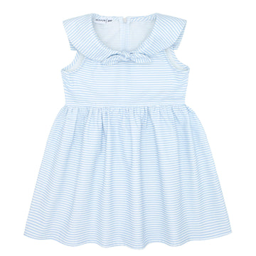 girls powder blue stripe sailor dress