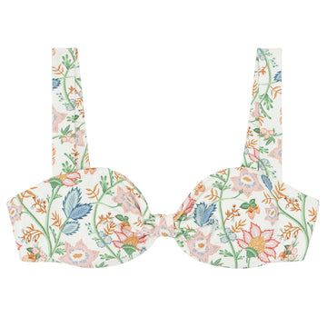 minnow x daphne oz women's wild bloom floral gathered bikini top