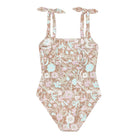 women's cypress floral tie knot one piece