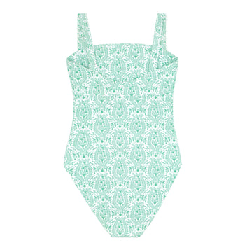women's abaco green paisley one piece