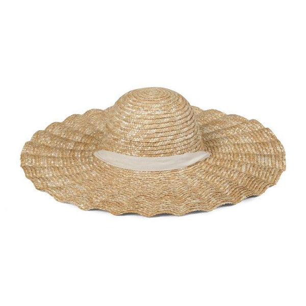 Lack of Color | Scalloped Dolce Hat | Natural Women's Straw Sun Hat | 61cm (XL) | Designer Hats | Express Shipping Available